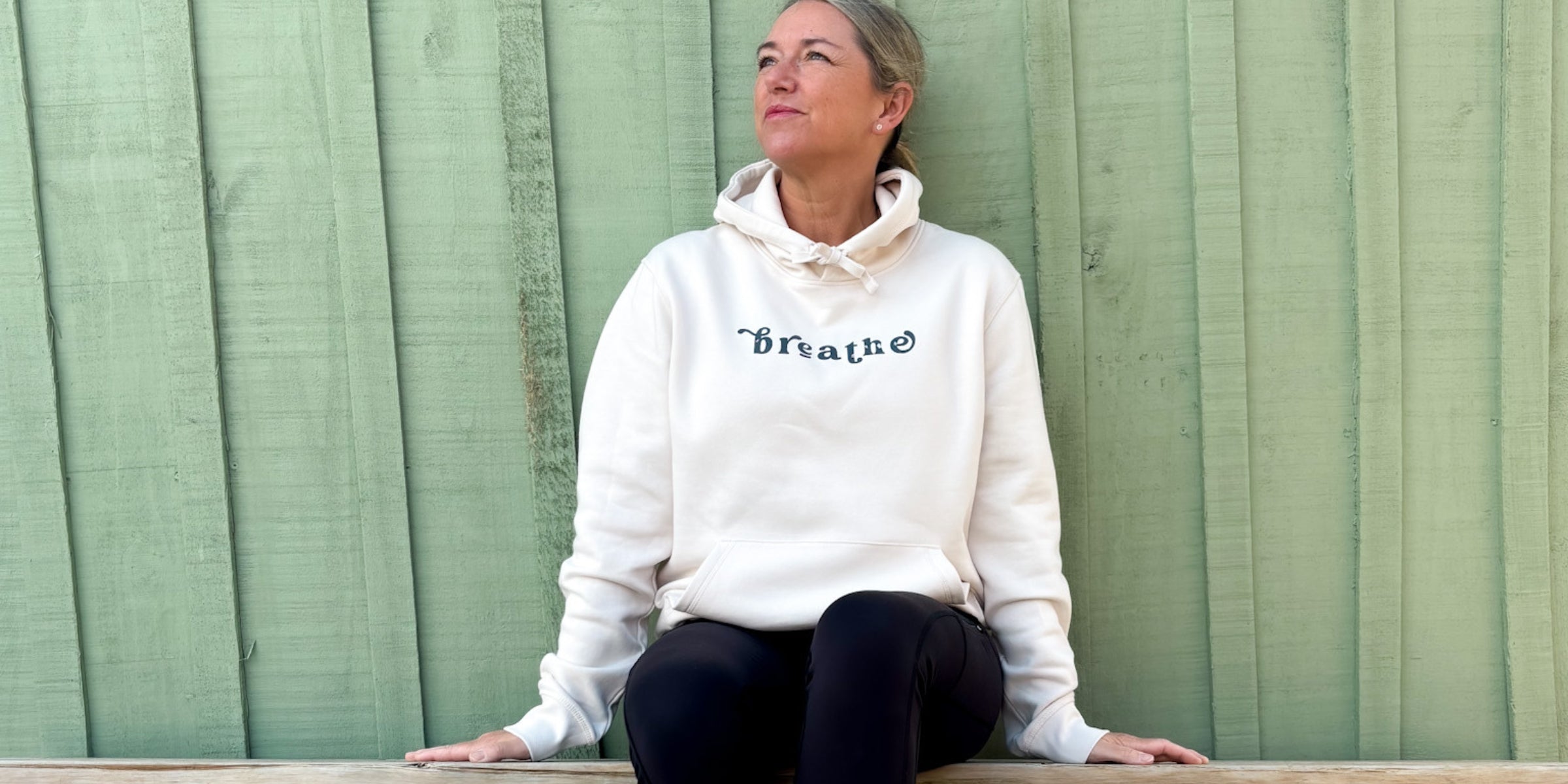 nourish to flourish green crew sweatshirt unisex sizes.
