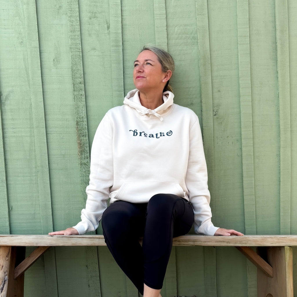 breathe organic cotton blend hoodie