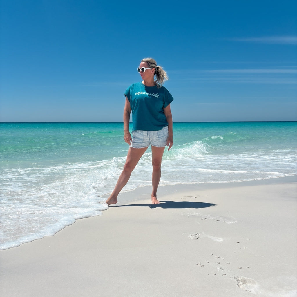 OCEANSIDE cap sleeve tee | Chickadee Co.
