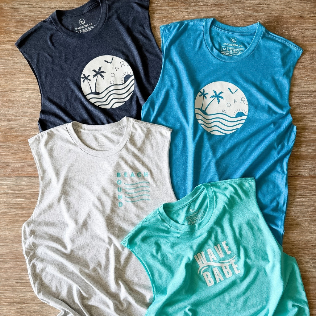 SOAR super soft raw edge muscle tank