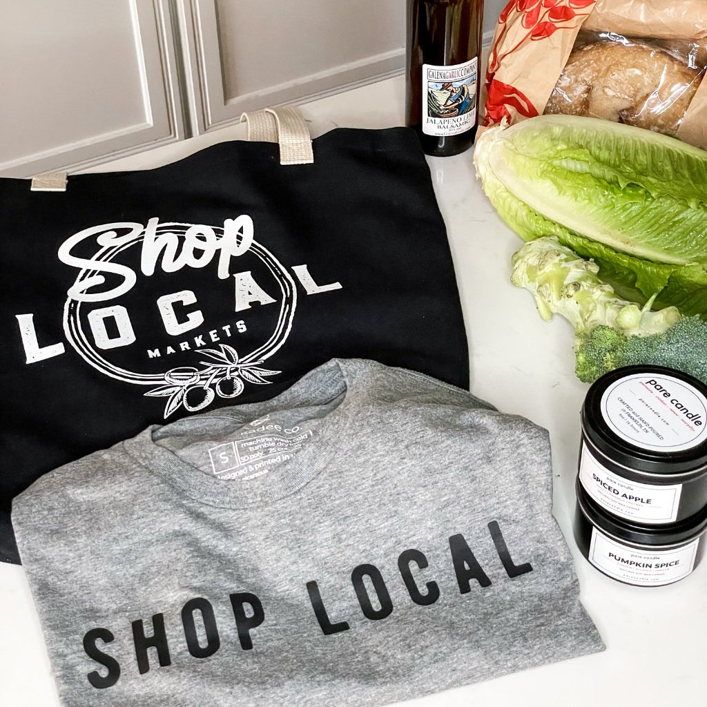 SHOP LOCAL canvas tote