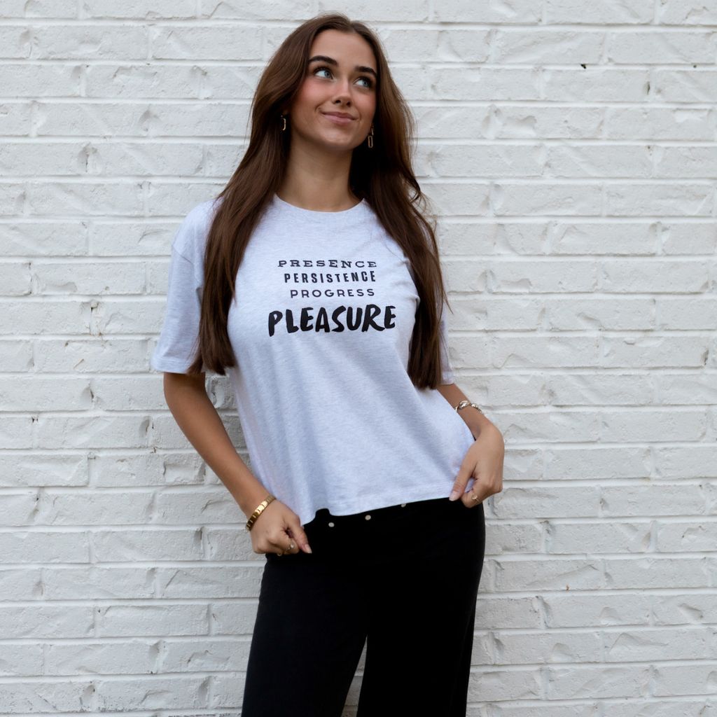 4 P's organic cotton womens crop tee