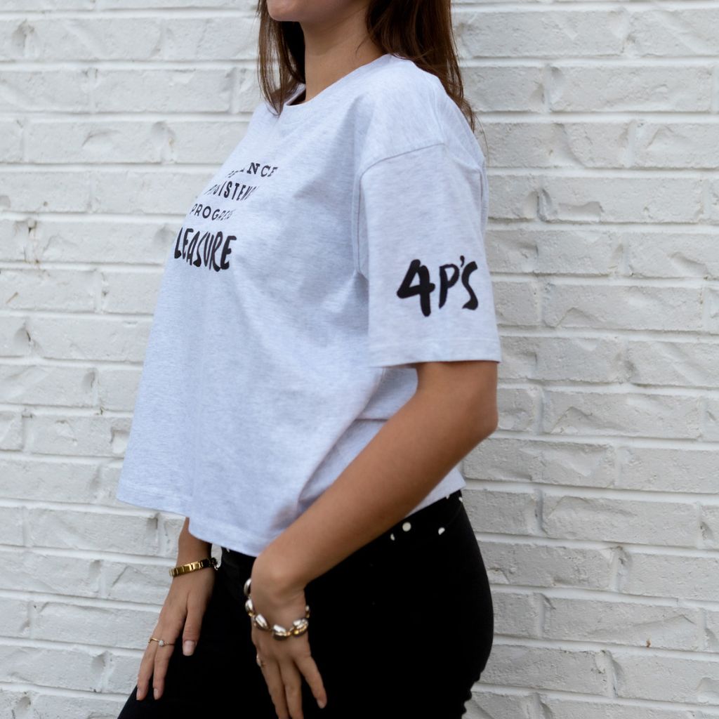 4 P's organic cotton womens crop tee