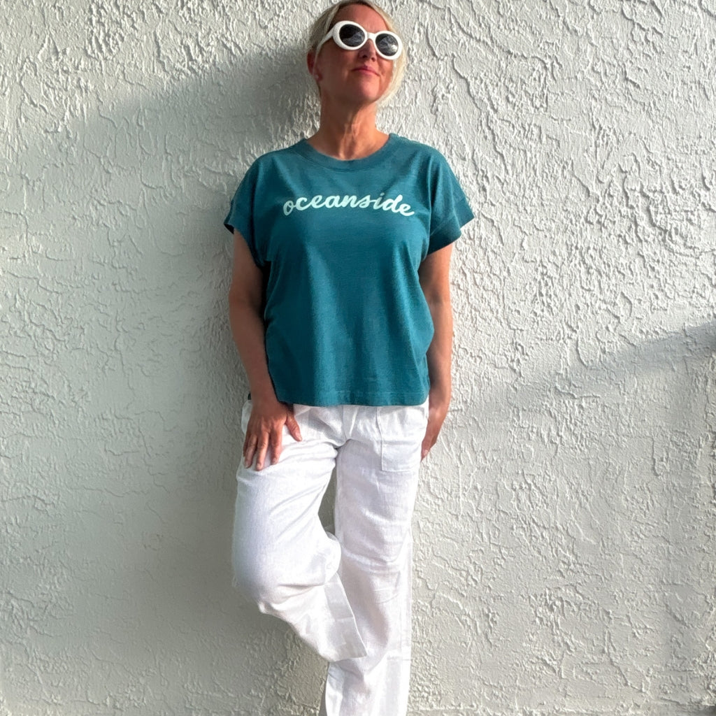 OCEANSIDE cap sleeve tee