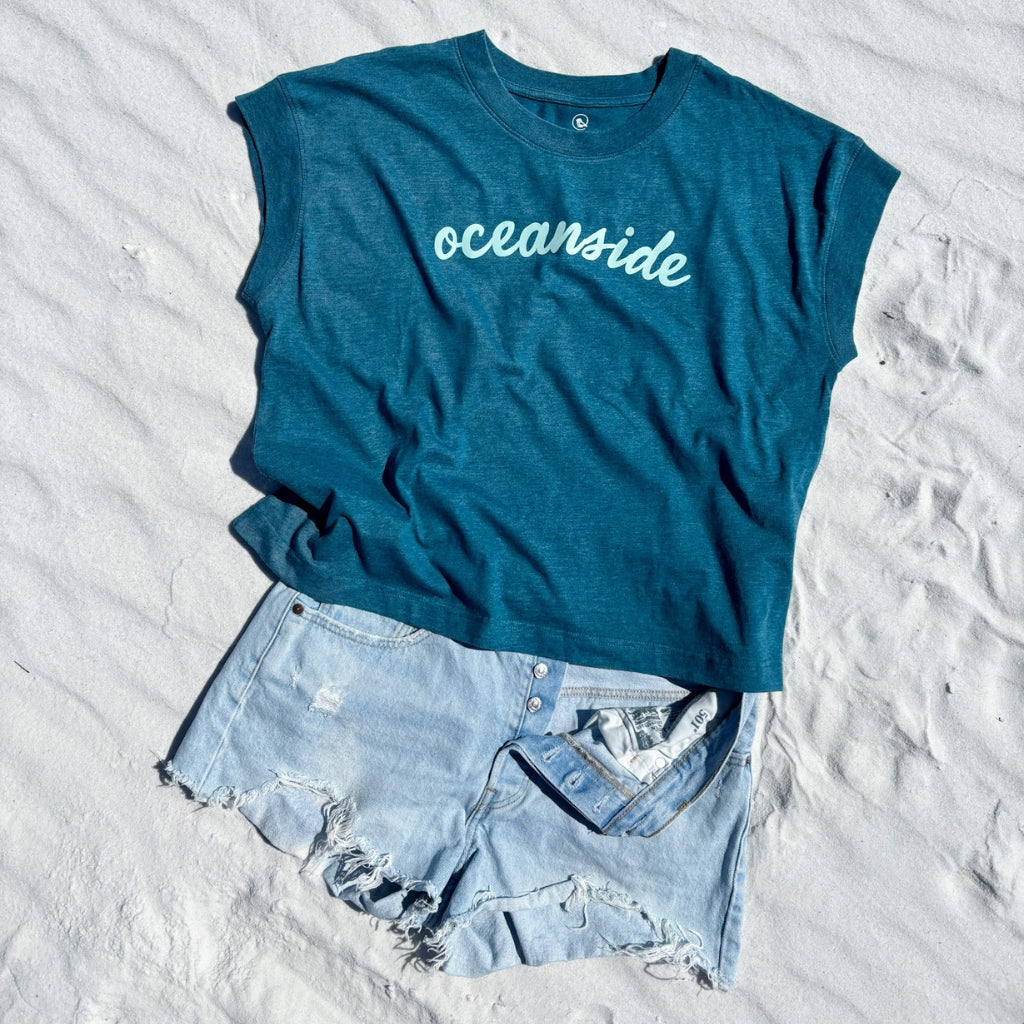 OCEANSIDE cap sleeve tee