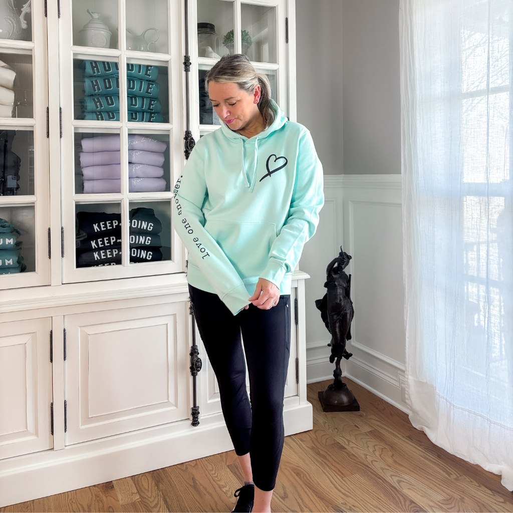 love one another organic cotton blend hoodie