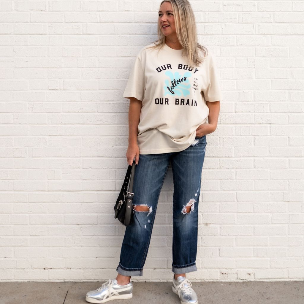 our body OUR BRAIN organic cotton tee